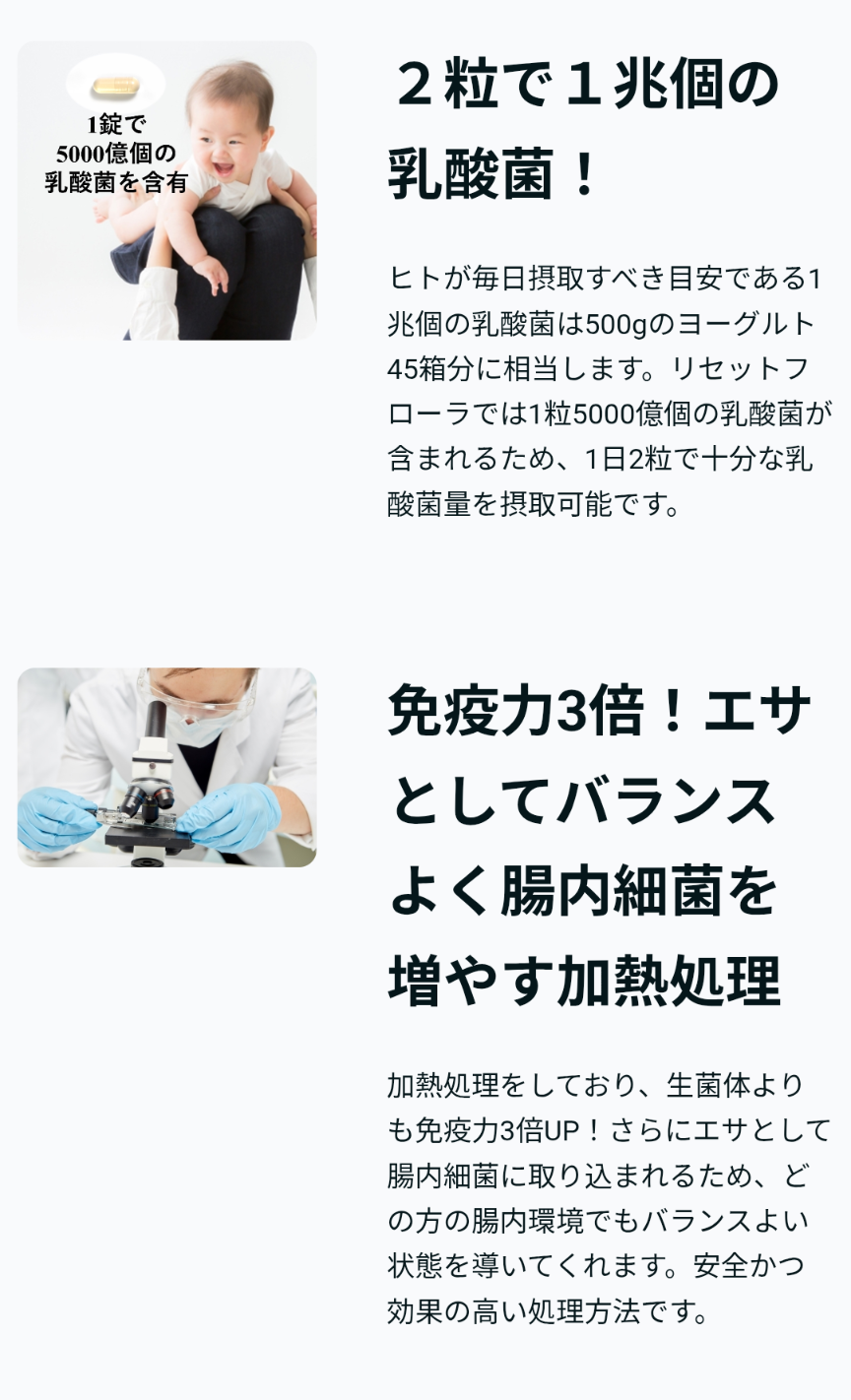 人用】機能性乳酸菌リセットフローラ – SEEK WELL BEING